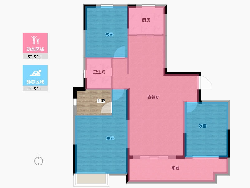 安徽省-池州市-天逸华府南苑-101.54-户型库-动静分区