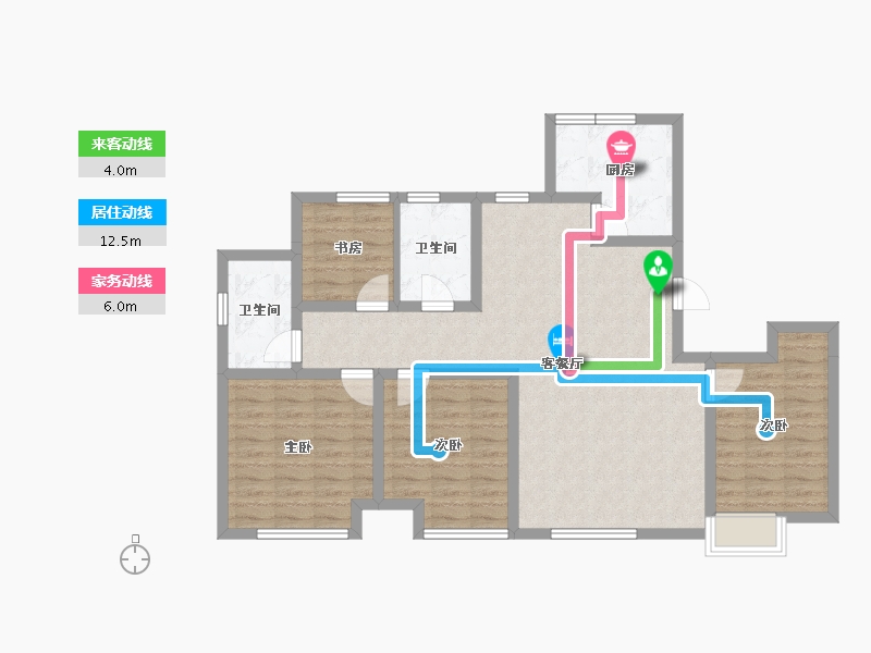 内蒙古自治区-赤峰市-坤厦悦棠湾-97.15-户型库-动静线