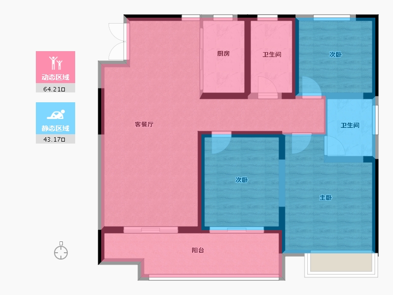 江苏省-徐州市-荣华之光-96.01-户型库-动静分区