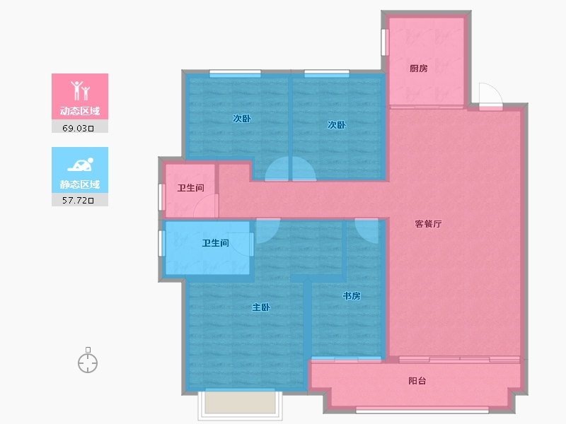 山西省-临汾市-恒安如园-114.77-户型库-动静分区