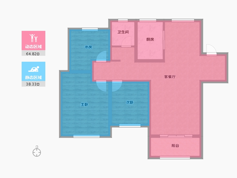 山东省-德州市-德达东建馨园-91.87-户型库-动静分区