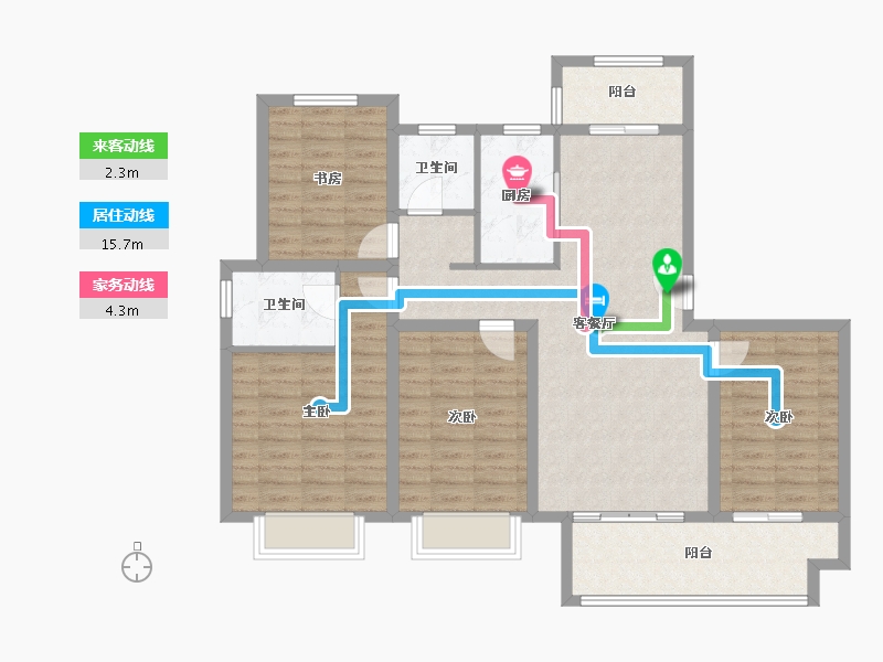 北京-北京市-美豪澜庭-109.34-户型库-动静线