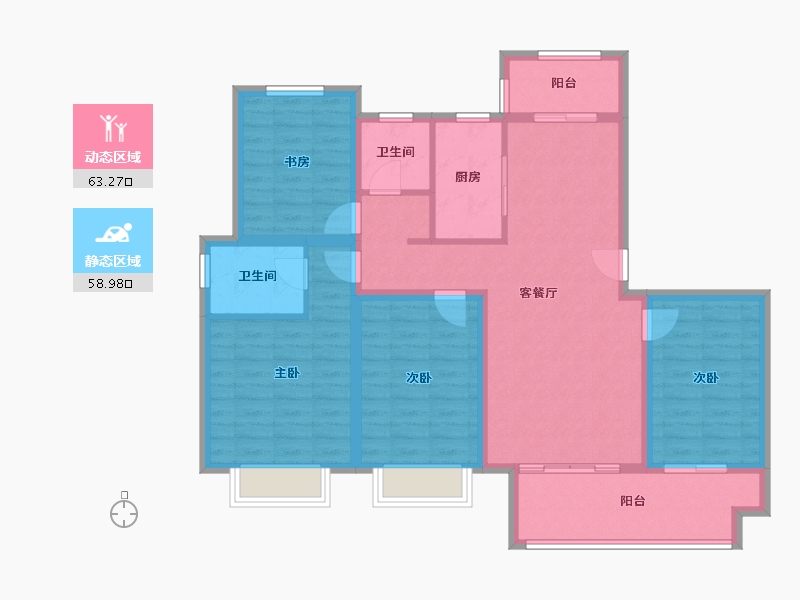 北京-北京市-美豪澜庭-109.34-户型库-动静分区