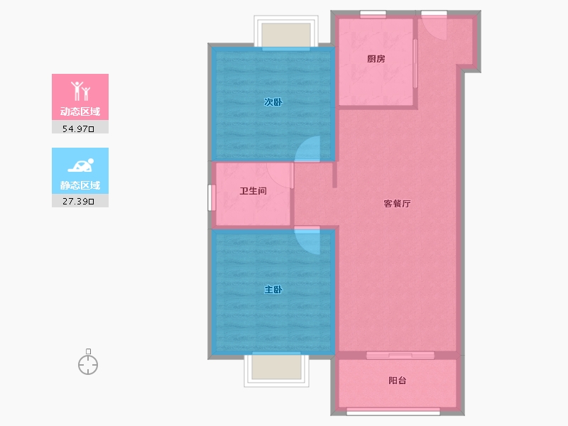 江苏省-苏州市-复游城太仓-74.05-户型库-动静分区