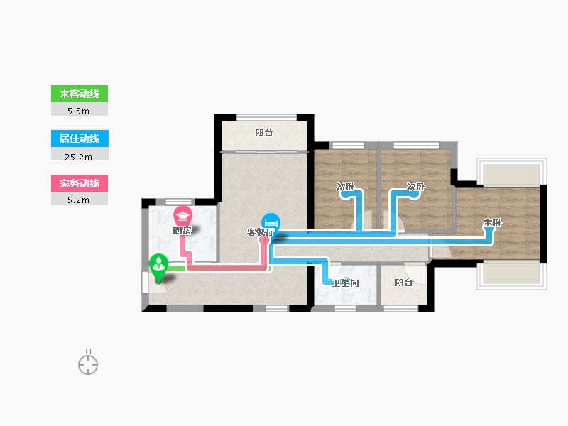 福建省-厦门市-中海环东时代-65.60-户型库-动静线