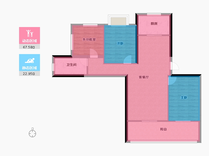 湖南省-长沙市-佳兆业城市广场-81.60-户型库-动静分区