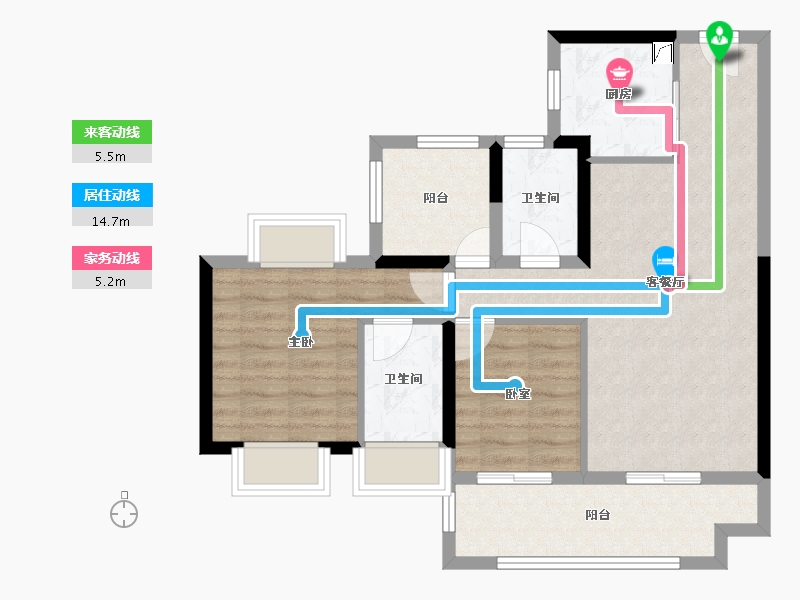 广东省-惠州市-方直星图-76.00-户型库-动静线