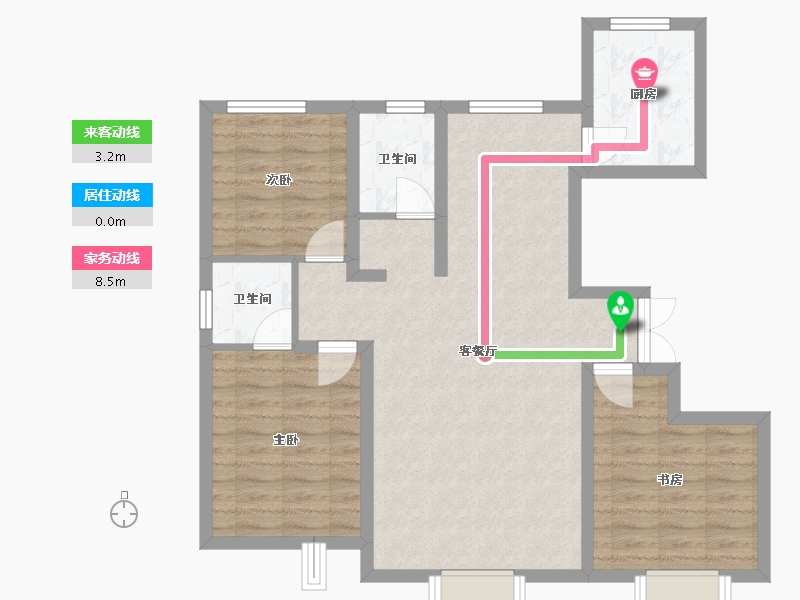 新疆维吾尔自治区-乌鲁木齐市-兵一学府-83.75-户型库-动静线