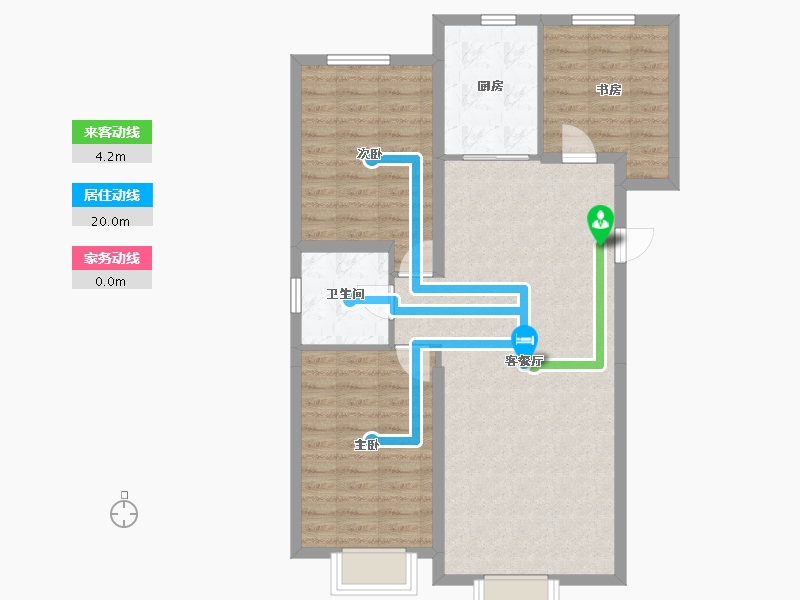 河北省-保定市-中建玖居匠心阁-86.85-户型库-动静线