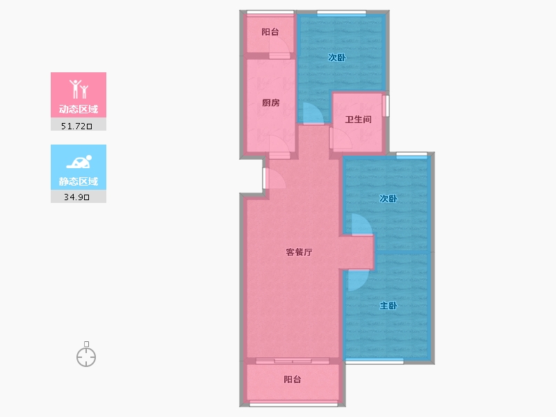 山东省-东营市-东营恒大黄河生态城-77.35-户型库-动静分区