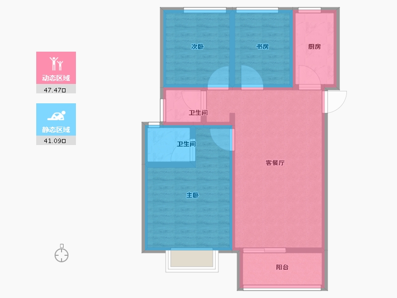 河南省-郑州市-泰·颐府-78.41-户型库-动静分区