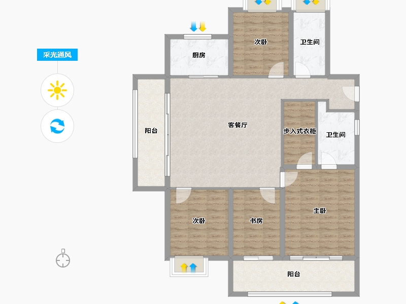 江苏省-苏州市-复游城太仓-122.56-户型库-采光通风