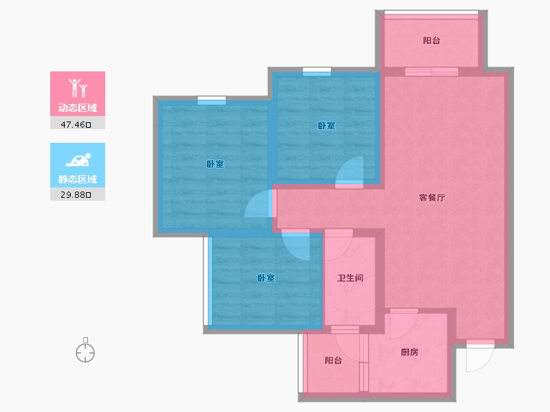 四川省-达州市-绿地上湾-67.84-户型库-动静分区