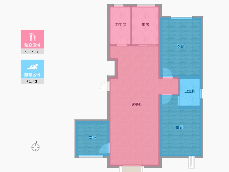 河北省-保定市-中建玖居匠心阁-85.60-户型库-动静分区