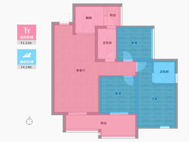 四川省-达州市-绿地上湾-75.34-户型库-动静分区