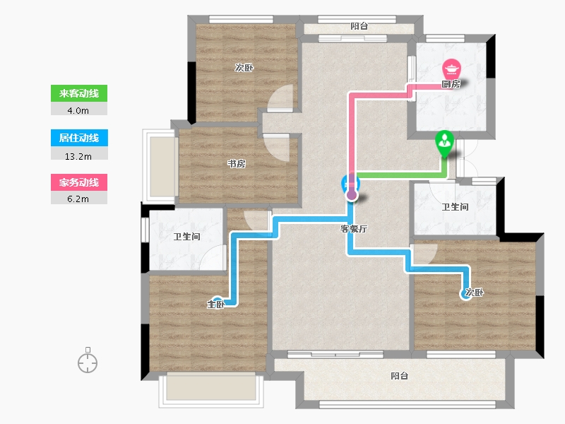 浙江省-丽水市-美林松州华庭-103.20-户型库-动静线