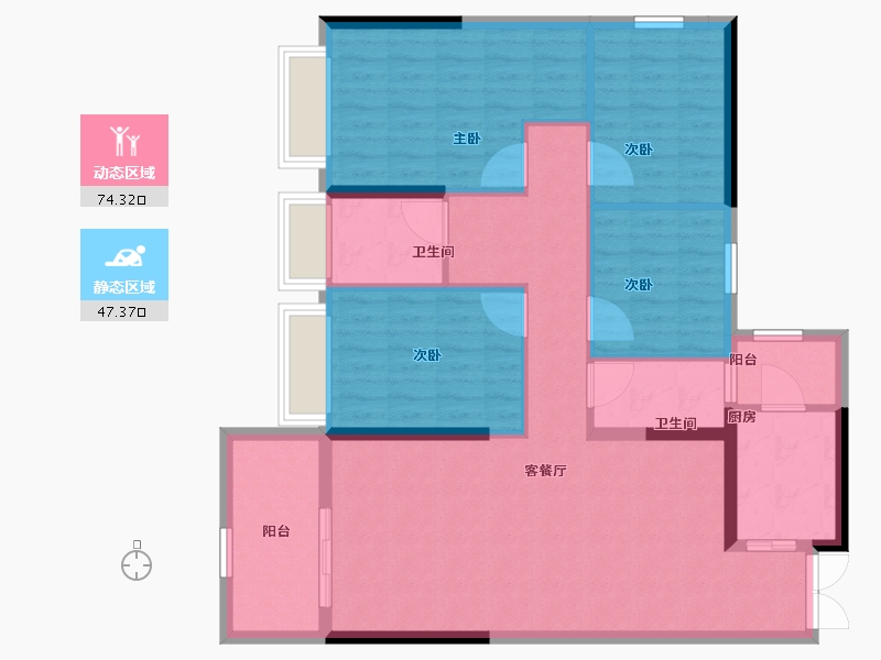 广东省-云浮市-翔顺筠粤豪苑-109.93-户型库-动静分区