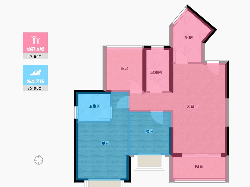 广西壮族自治区-北海市-大都锦上-65.00-户型库-动静分区