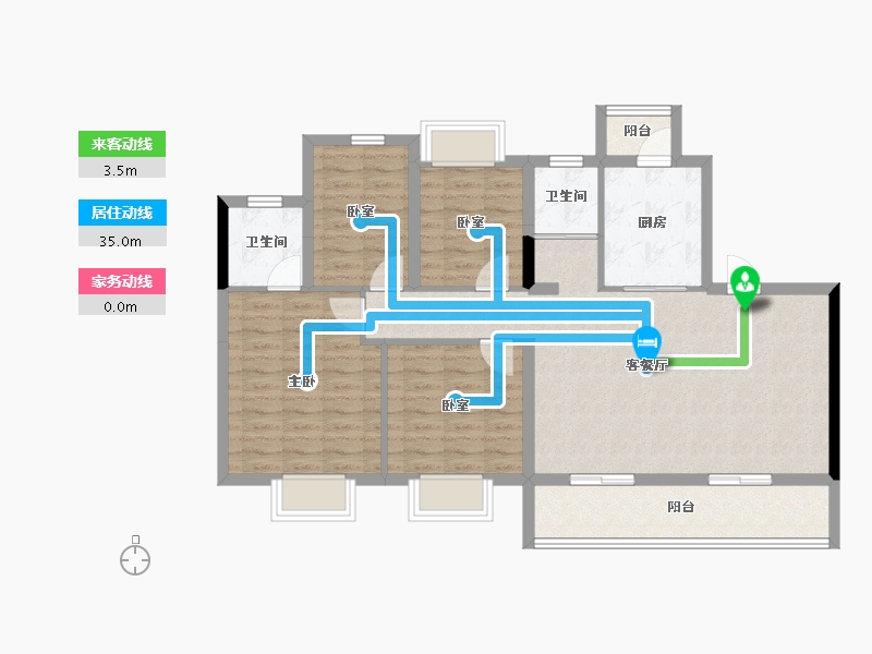 四川省-达州市-碧桂园珑樾湾-99.87-户型库-动静线