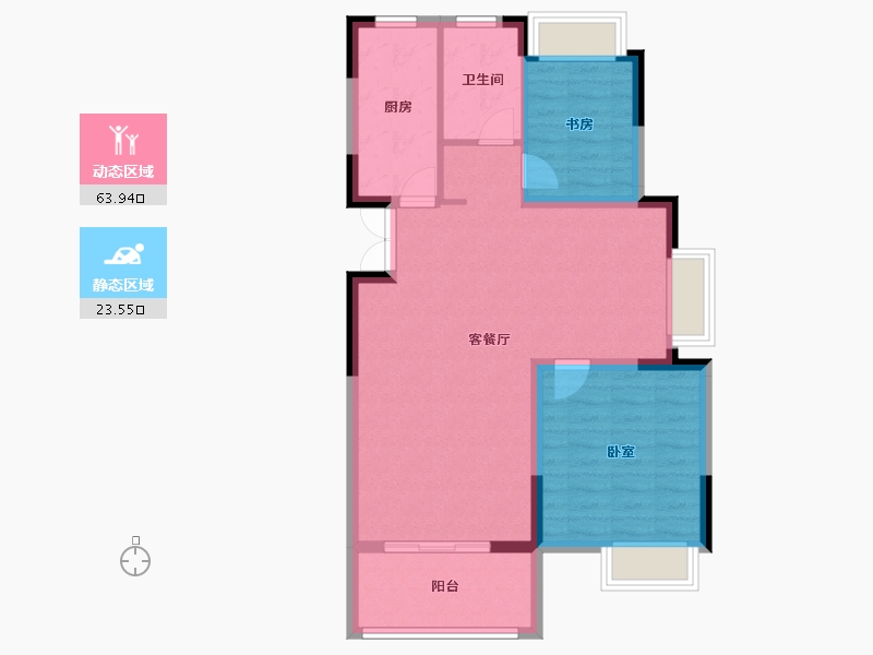 江苏省-南京市-金浦御龙湾-79.20-户型库-动静分区