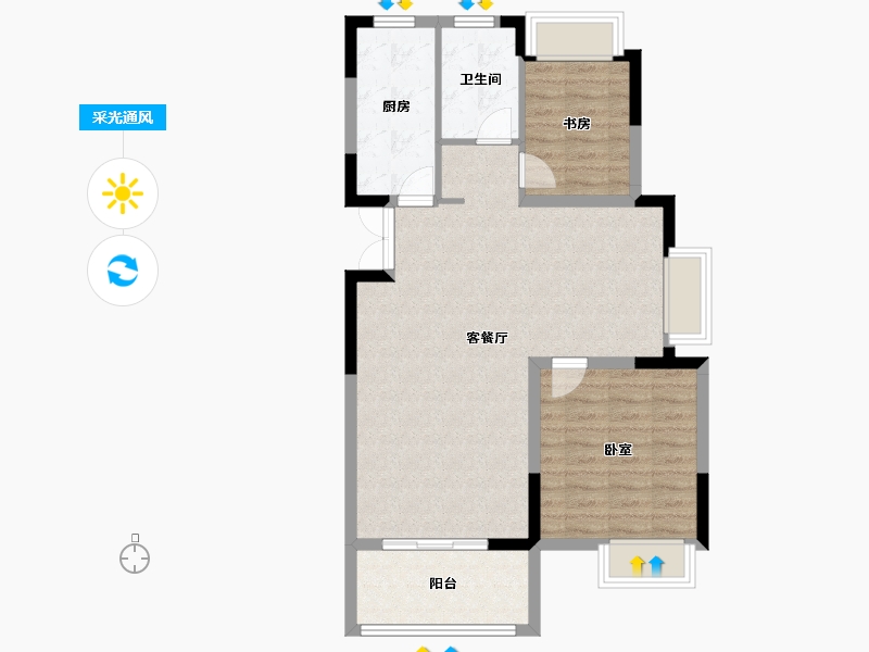 江苏省-南京市-金浦御龙湾-79.20-户型库-采光通风