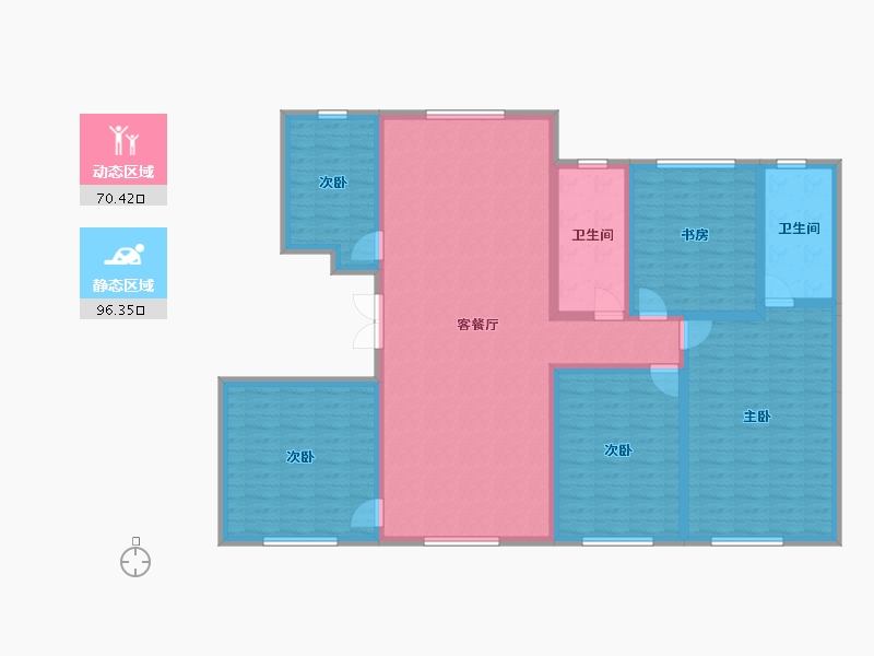 新疆维吾尔自治区-乌鲁木齐市-交建翰博苑-150.97-户型库-动静分区