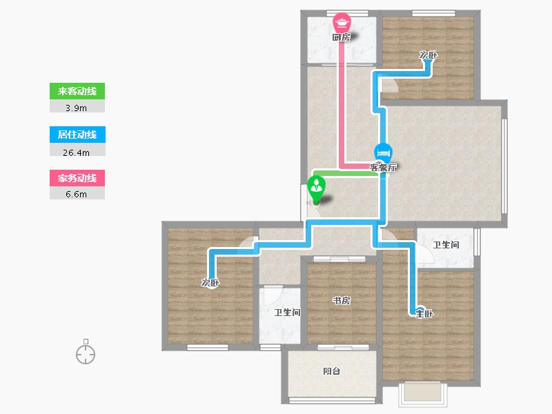 山西省-临汾市-朱雀翰文苑-131.13-户型库-动静线