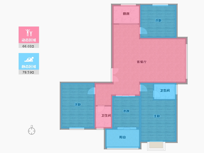 山西省-临汾市-朱雀翰文苑-131.13-户型库-动静分区