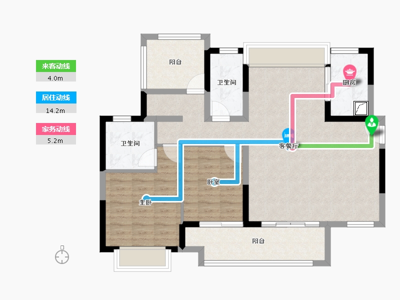 广东省-惠州市-新城金樾江南-89.58-户型库-动静线