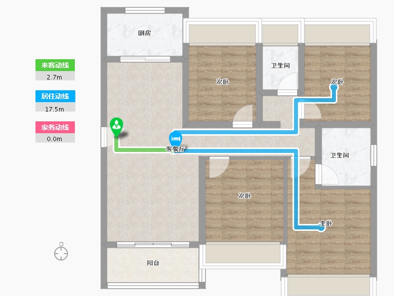 广东省-江门市-龙光龙湖双龙天著-87.92-户型库-动静线