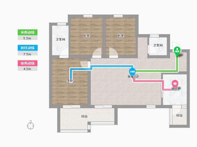 四川省-达州市-绿地上湾-82.18-户型库-动静线