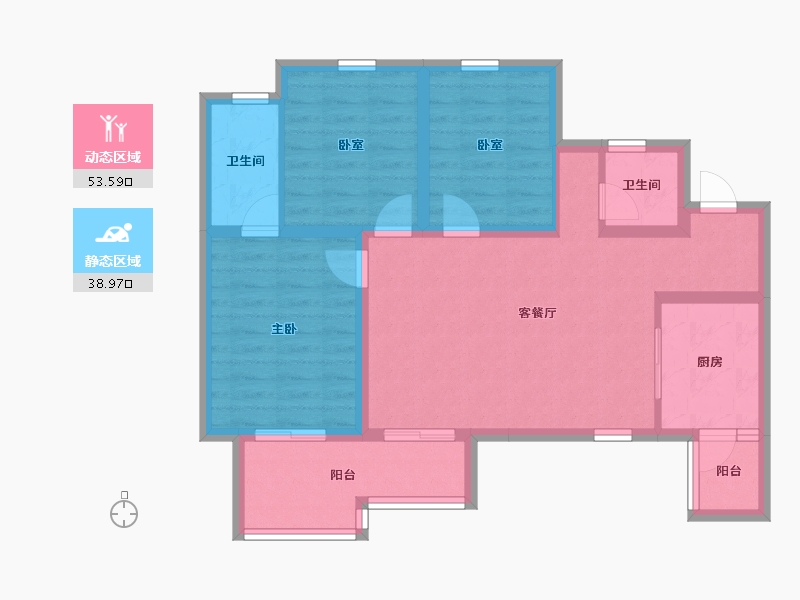 四川省-达州市-绿地上湾-82.18-户型库-动静分区