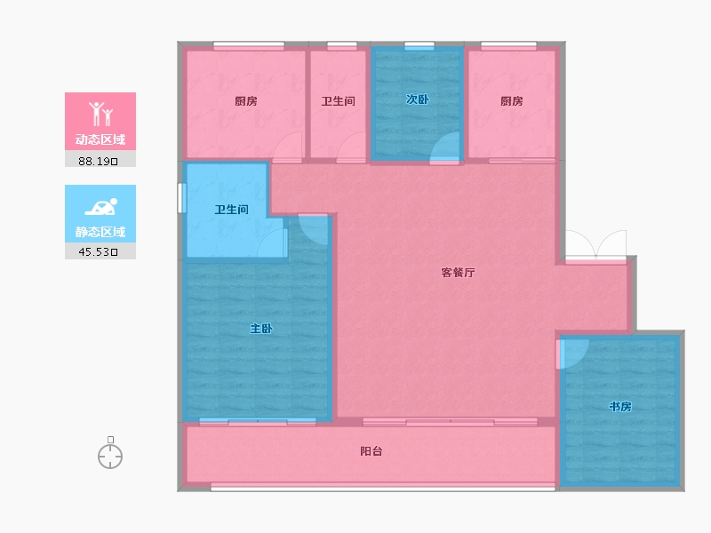 浙江省-宁波市-绿城春熙潮鸣-122.04-户型库-动静分区