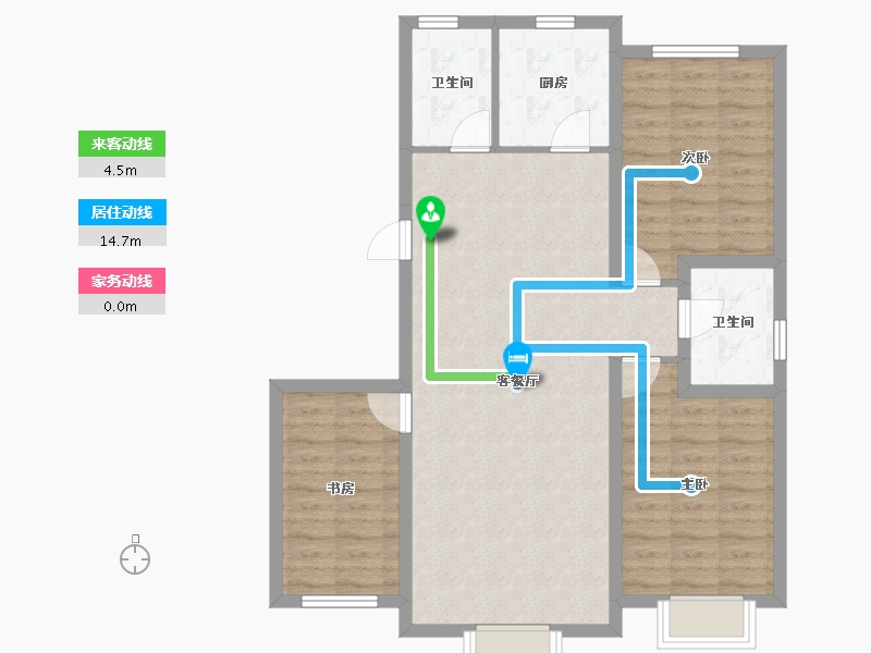 河北省-保定市-中建玖居匠心阁-88.65-户型库-动静线