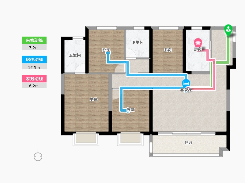 江苏省-常州市-弘阳上坤云革-102.40-户型库-动静线