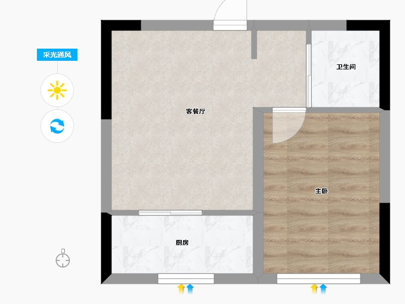 吉林省-长春市-龍府御澋園-35.30-户型库-采光通风