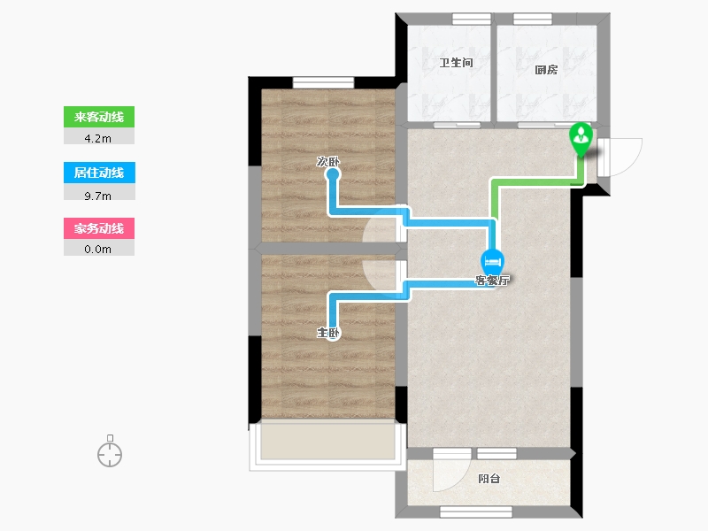 吉林省-长春市-龍府御澋園-52.46-户型库-动静线