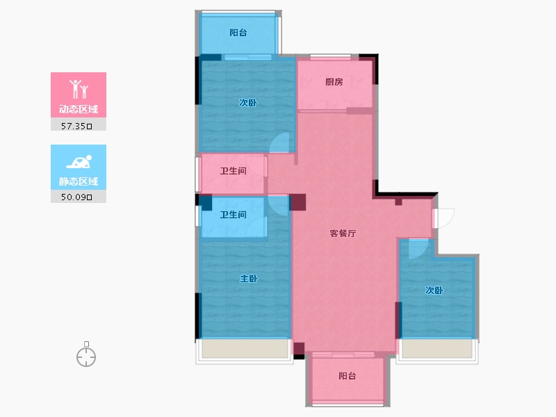 湖北省-荆门市-惠山御景-97.15-户型库-动静分区