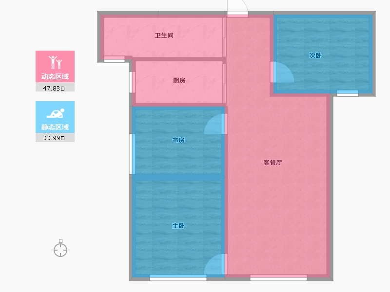 新疆维吾尔自治区-乌鲁木齐市-交建翰博苑-73.08-户型库-动静分区