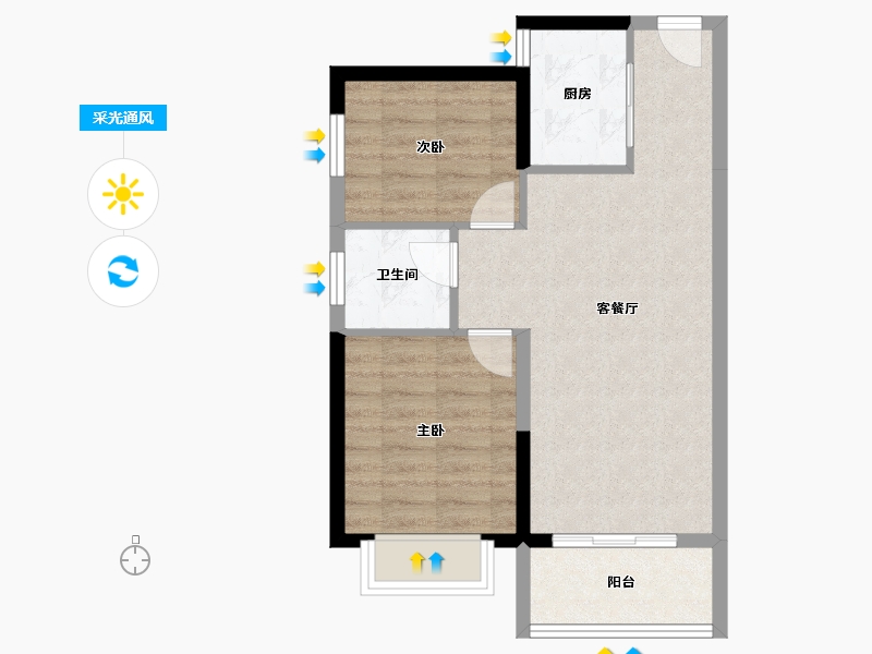 广西壮族自治区-北海市-大都锦上-58.58-户型库-采光通风