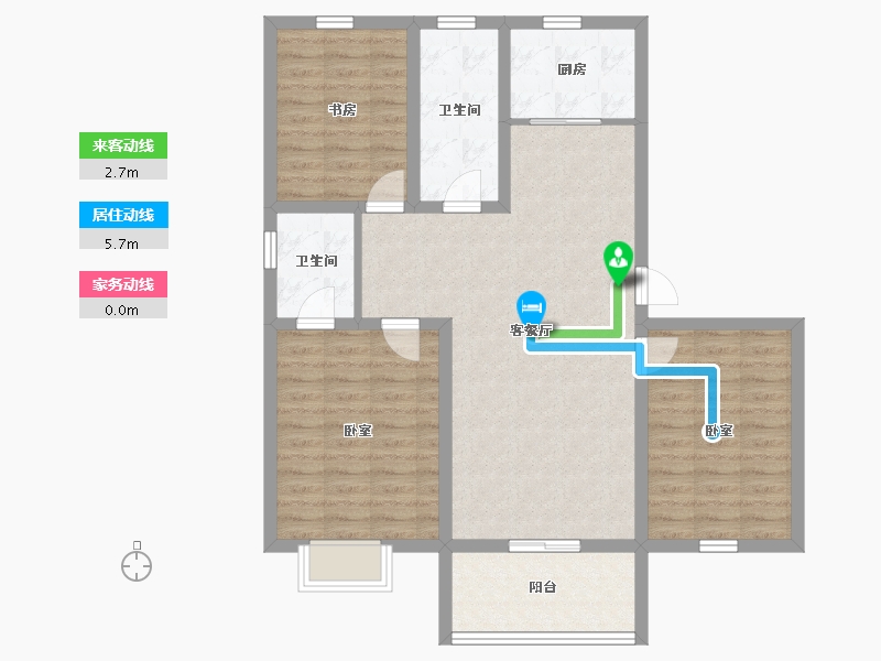 江苏省-连云港市-和安·紫薇园-94.41-户型库-动静线