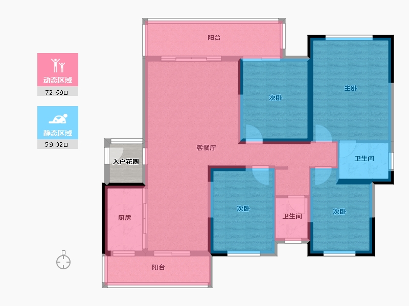 广西壮族自治区-贺州市-彰泰城-135.00-户型库-动静分区