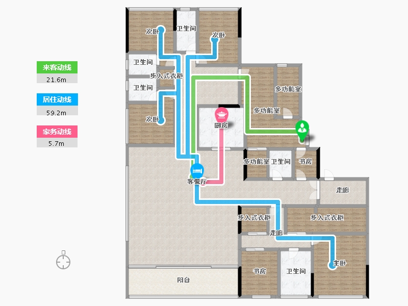 重庆-重庆市-公园大道-317.16-户型库-动静线