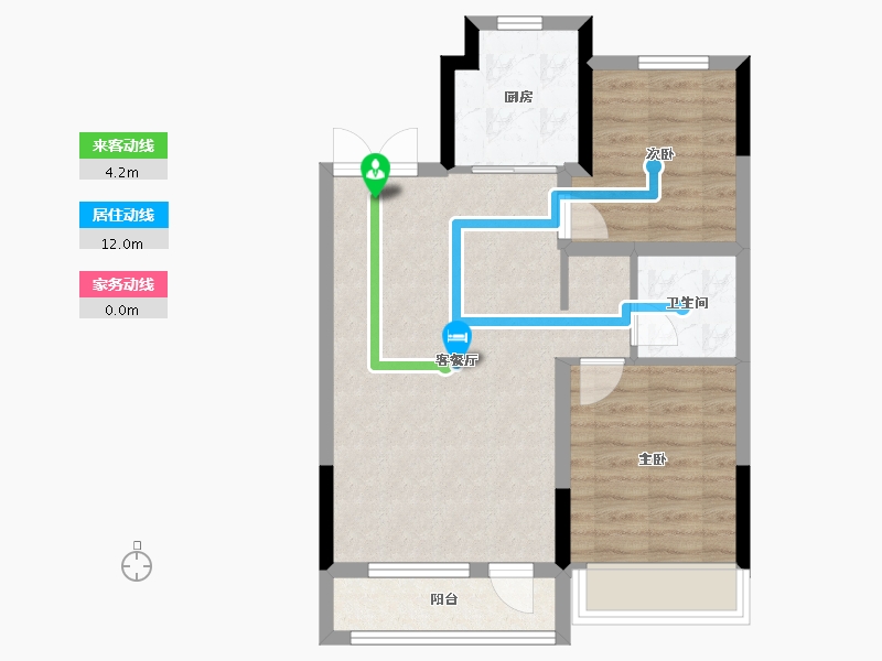 吉林省-长春市-龍府御澋園-61.45-户型库-动静线