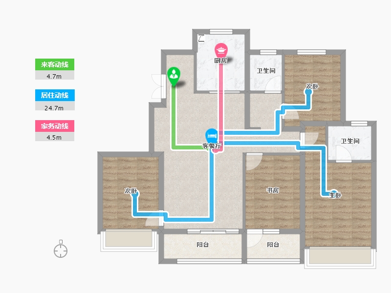 河北省-石家庄市-旭辉滨河江来原旭辉公元-101.88-户型库-动静线