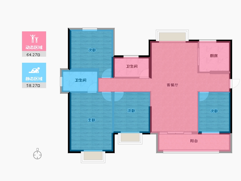 福建省-福州市-平潭岚湾正荣府-110.74-户型库-动静分区