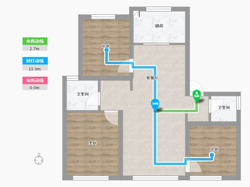 河北省-石家庄市-福美健康城公园郡-67.92-户型库-动静线