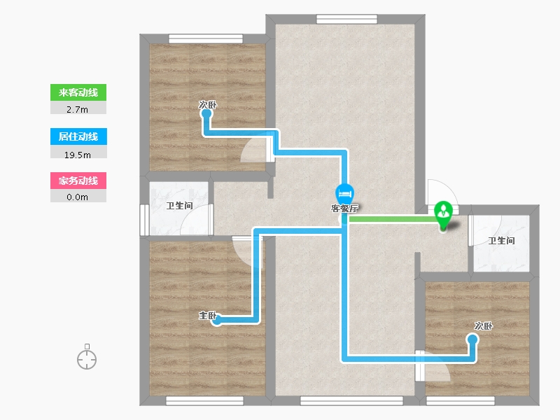 河北省-石家庄市-福美健康城公园郡-71.86-户型库-动静线