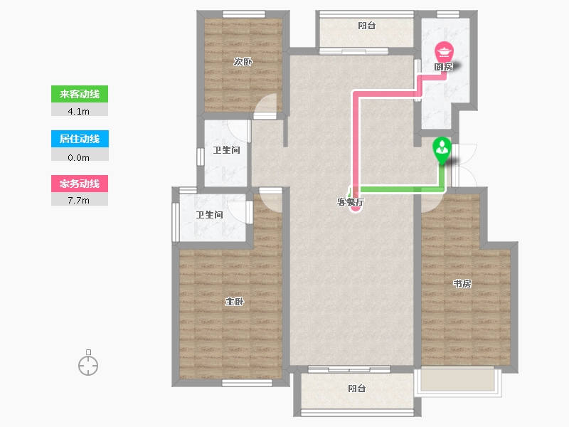 内蒙古自治区-乌兰察布市-铂蓝郡-119.22-户型库-动静线