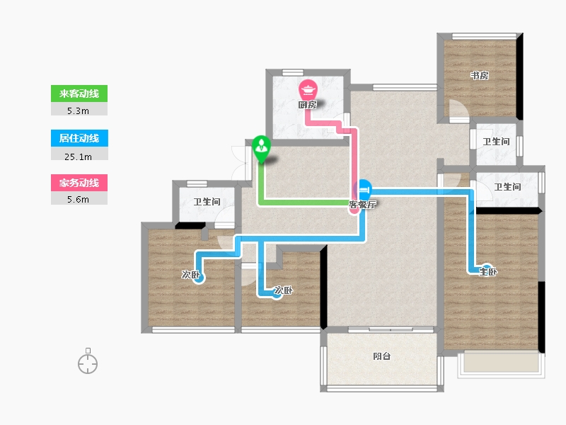 河南省-郑州市-中建·林溪上郡-127.95-户型库-动静线